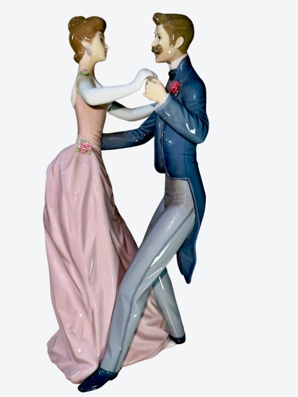 LLADRÓ Ballroom Dancing Couple Porcelain Figurine Retired Spain - Picture 6 of 15